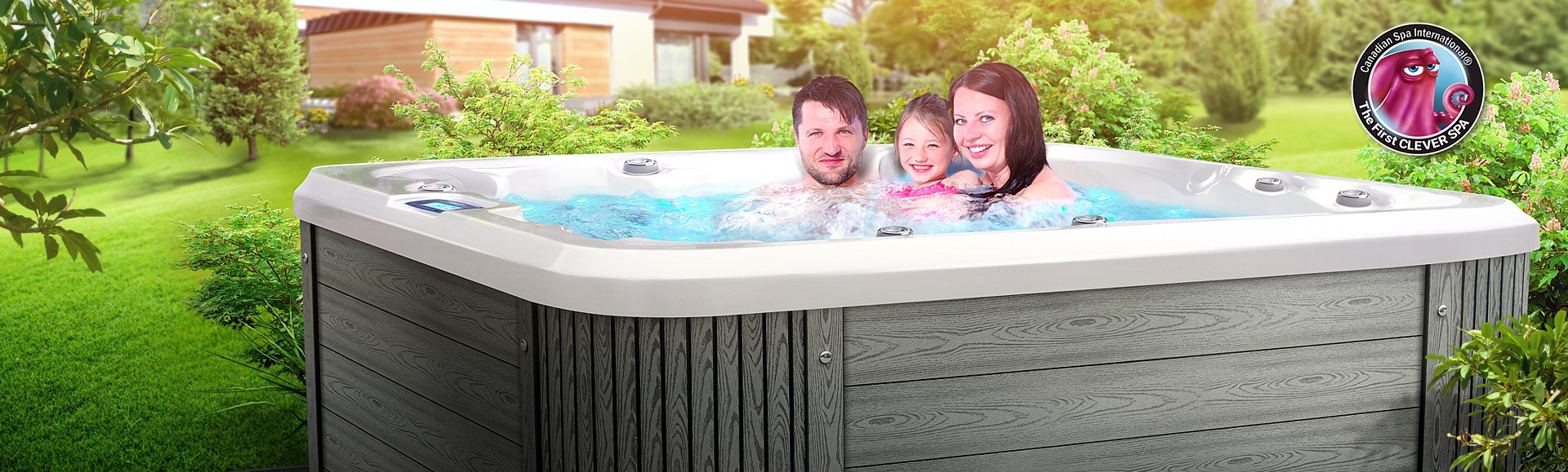 Family hot tub Nemo by Canadian Spa International® - outdoor whirlpool for year-round operation