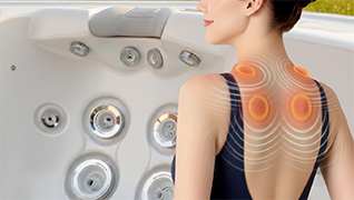 masáž trapézového svalu a krku ve vířivé vaně Nemo Triton