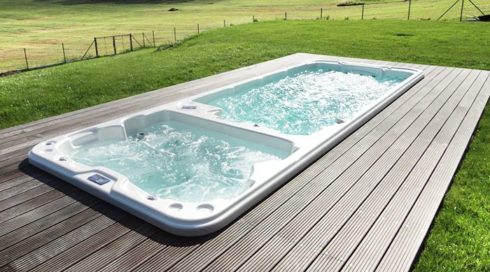 SWIM SPA by SPA-Studio® is a specific model of the swimming pool with counterflow combined with a whirlpool part, so any family member can find the right place there.